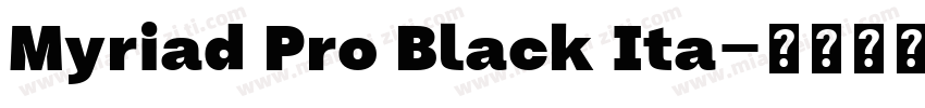 Myriad Pro Black Ita字体转换